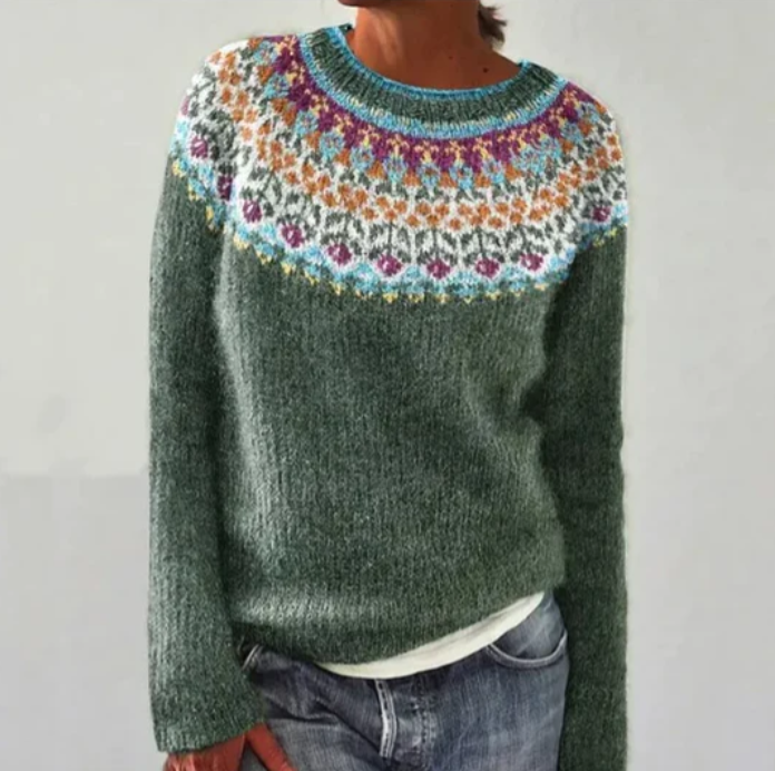 Lara - Nordic Charm Knit Sweater