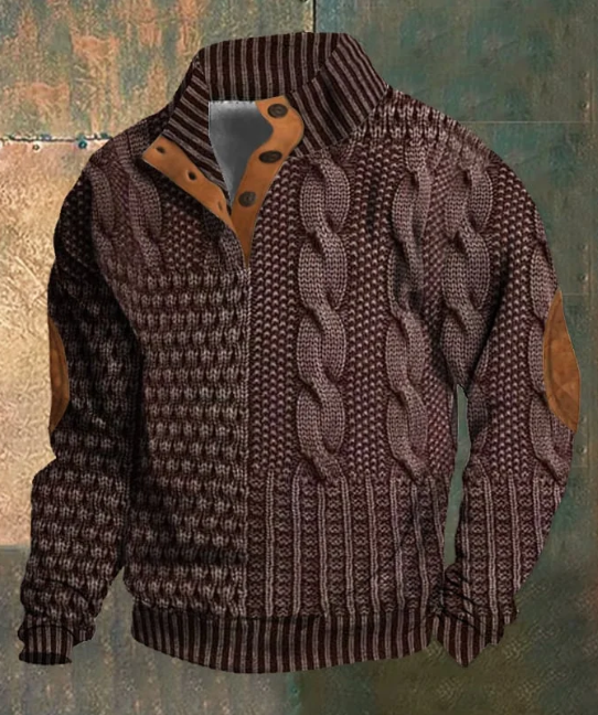 Jacquard Elegance Men's Pullover