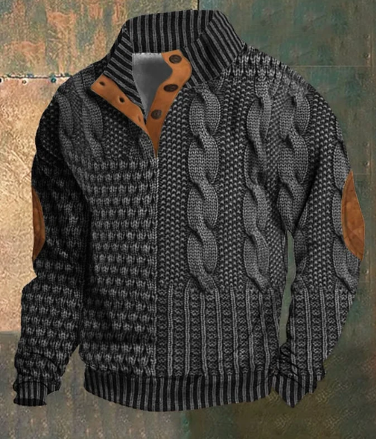 Jacquard Elegance Men's Pullover