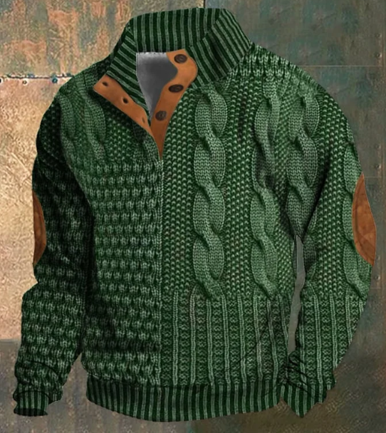 Jacquard Elegance Men's Pullover