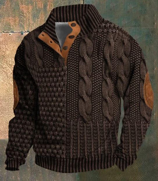 Jacquard Elegance Men's Pullover