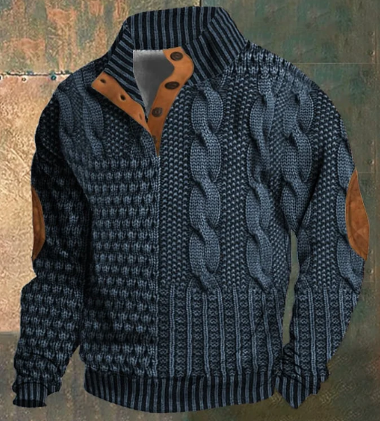 Jacquard Elegance Men's Pullover