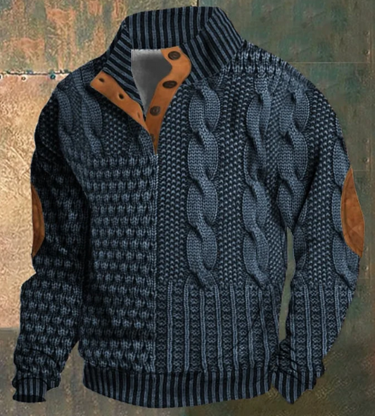 Jacquard Elegance Men's Pullover