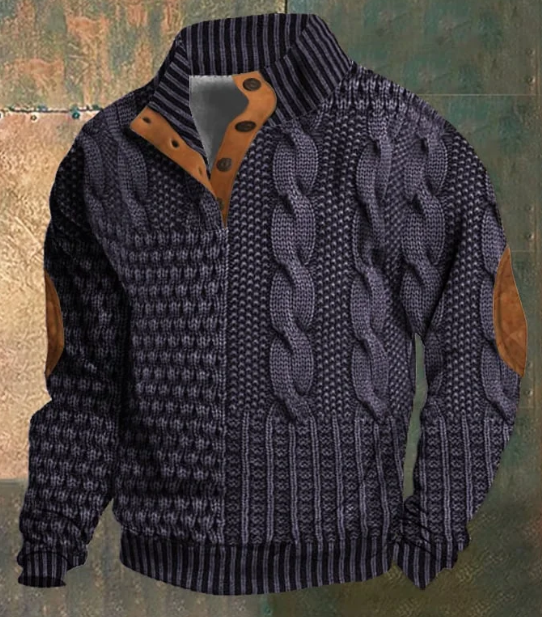 Jacquard Elegance Men's Pullover