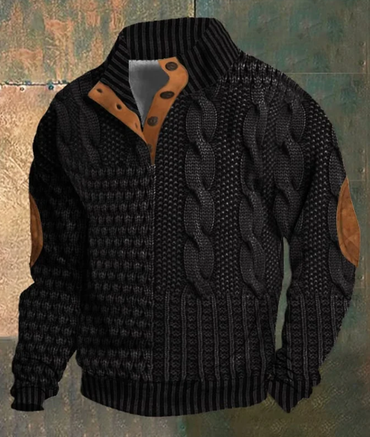 Jacquard Elegance Men's Pullover