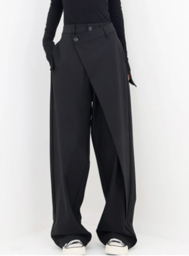 Aishia  | Asymmetric Baggy Pants