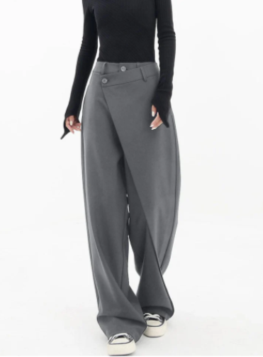 Aishia  | Asymmetric Baggy Pants