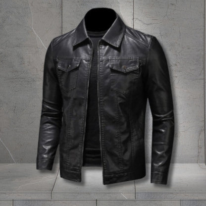 Axel Men's Classic Faux Leather Jacket