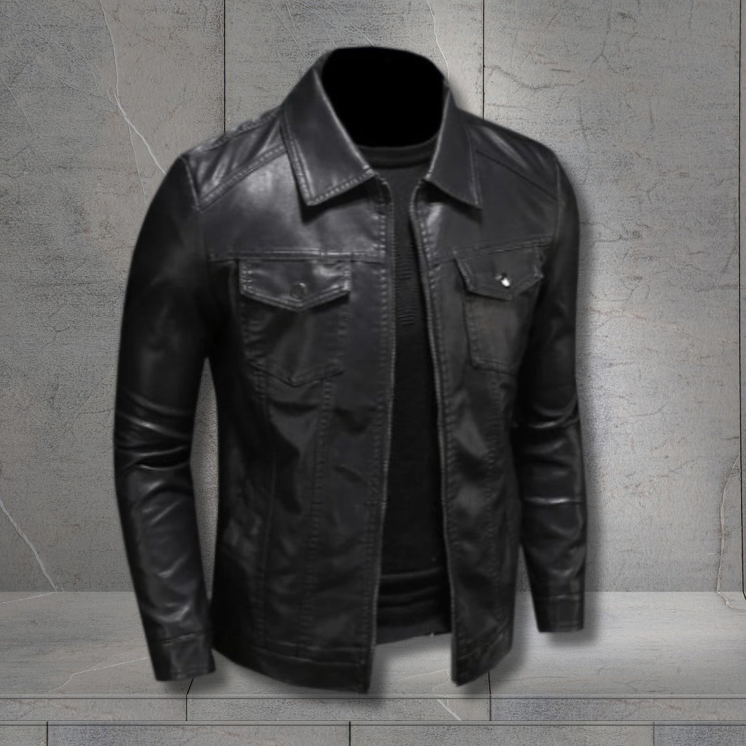 Axel Men's Classic Faux Leather Jacket